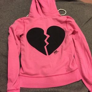 VS Pink hooded zip up jacket hoodie